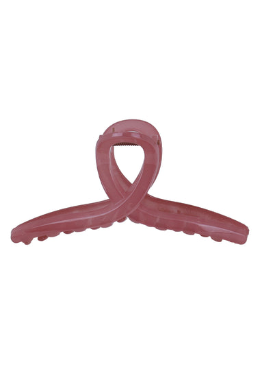 Minimalist Cross-Loop Hair Claw Clips Glossy Finish Rose
