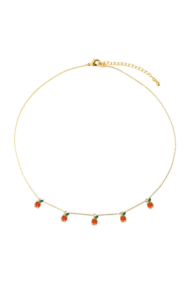 Orange Charm Necklace