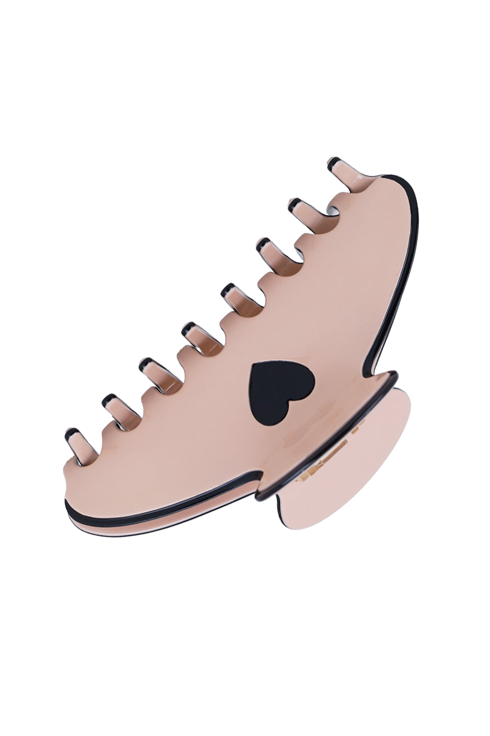 Load image into Gallery viewer, Pastel Heart Hair Claw Clips Beige
