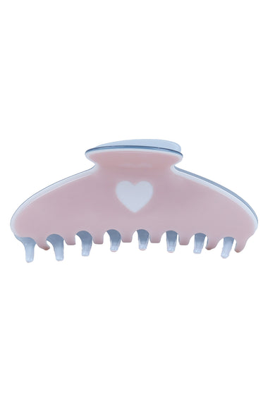 Pastel Heart Hair Claw Clips Blue/Pink