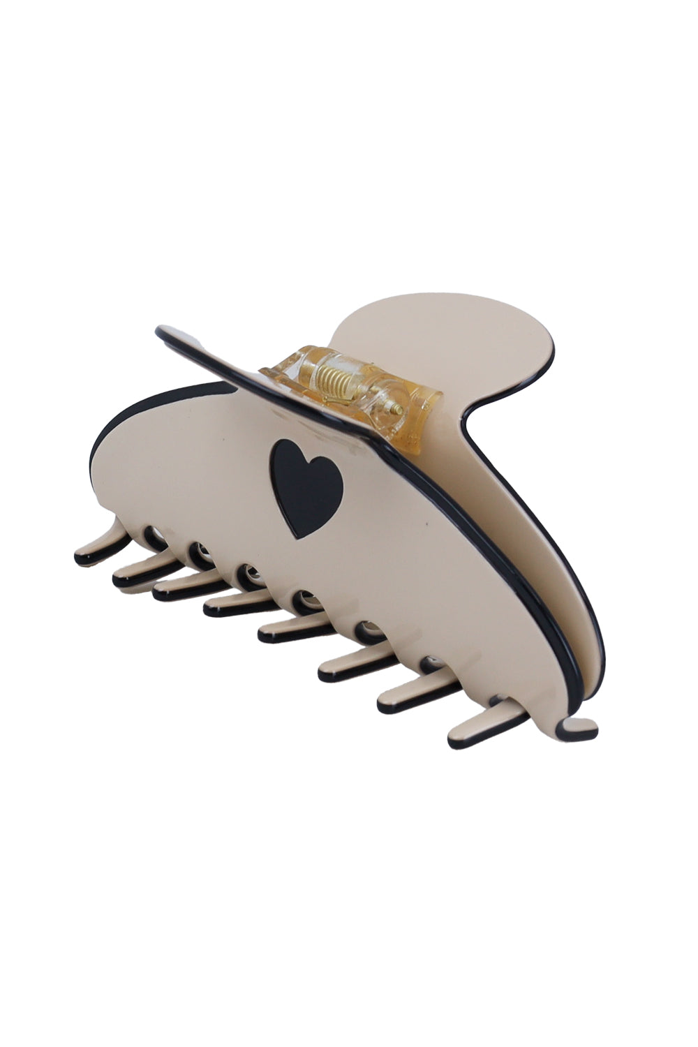 Load image into Gallery viewer, Pastel Heart Hair Claw Clips Cream

