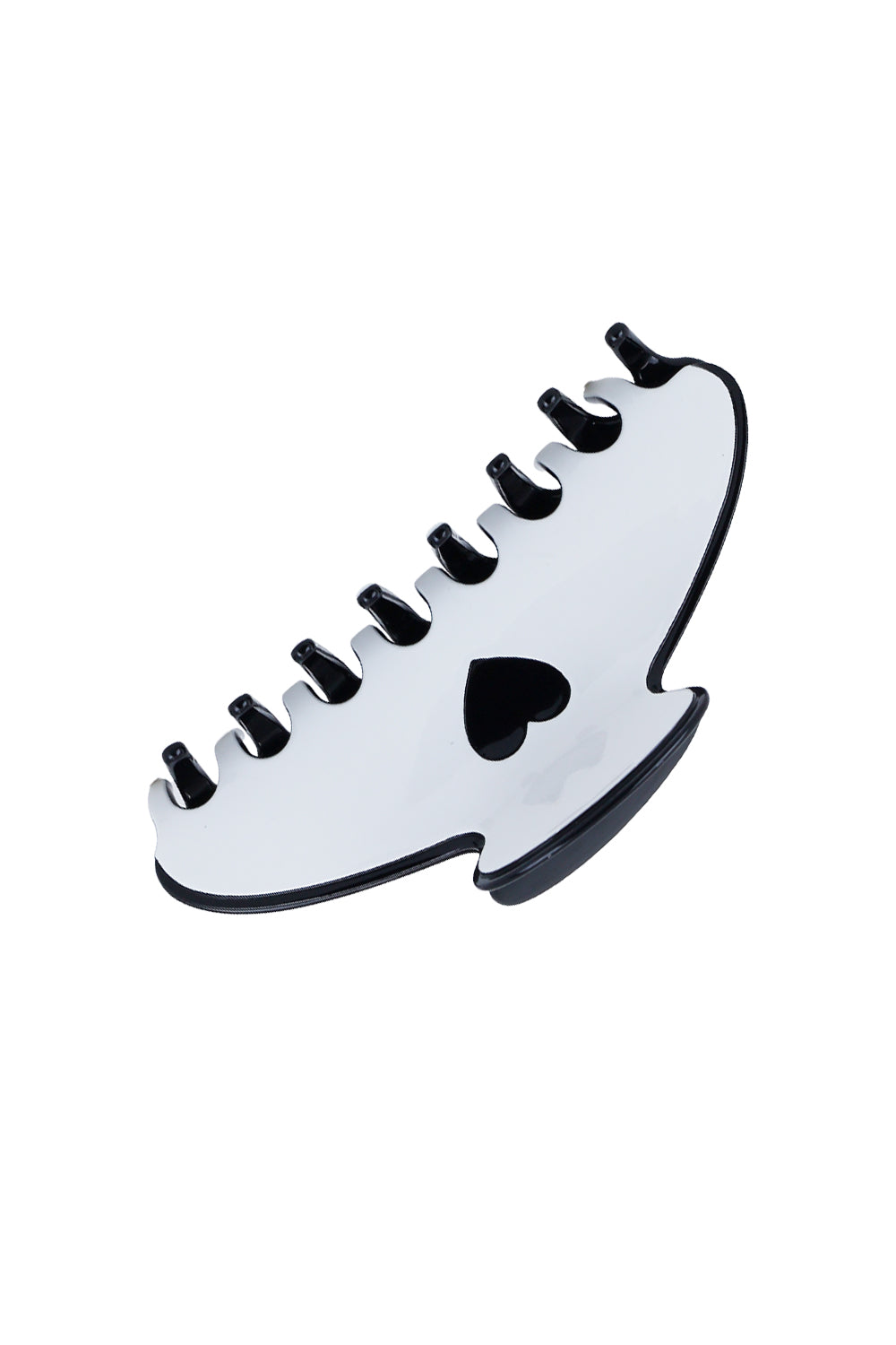 Load image into Gallery viewer, Pastel Heart Hair Claw Clips White
