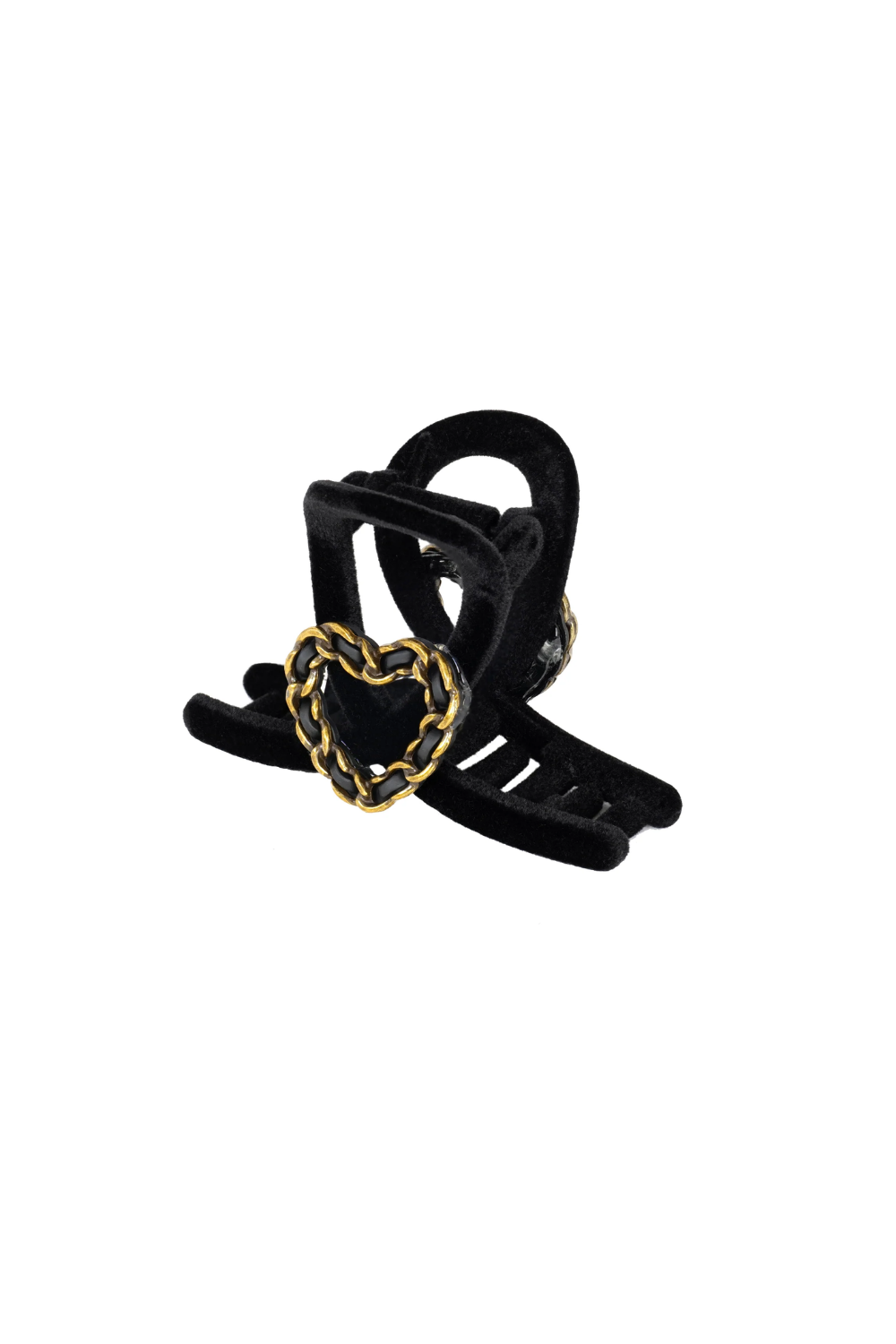 Load image into Gallery viewer, Popular Velvet Hair Claw Clips Heart Small
