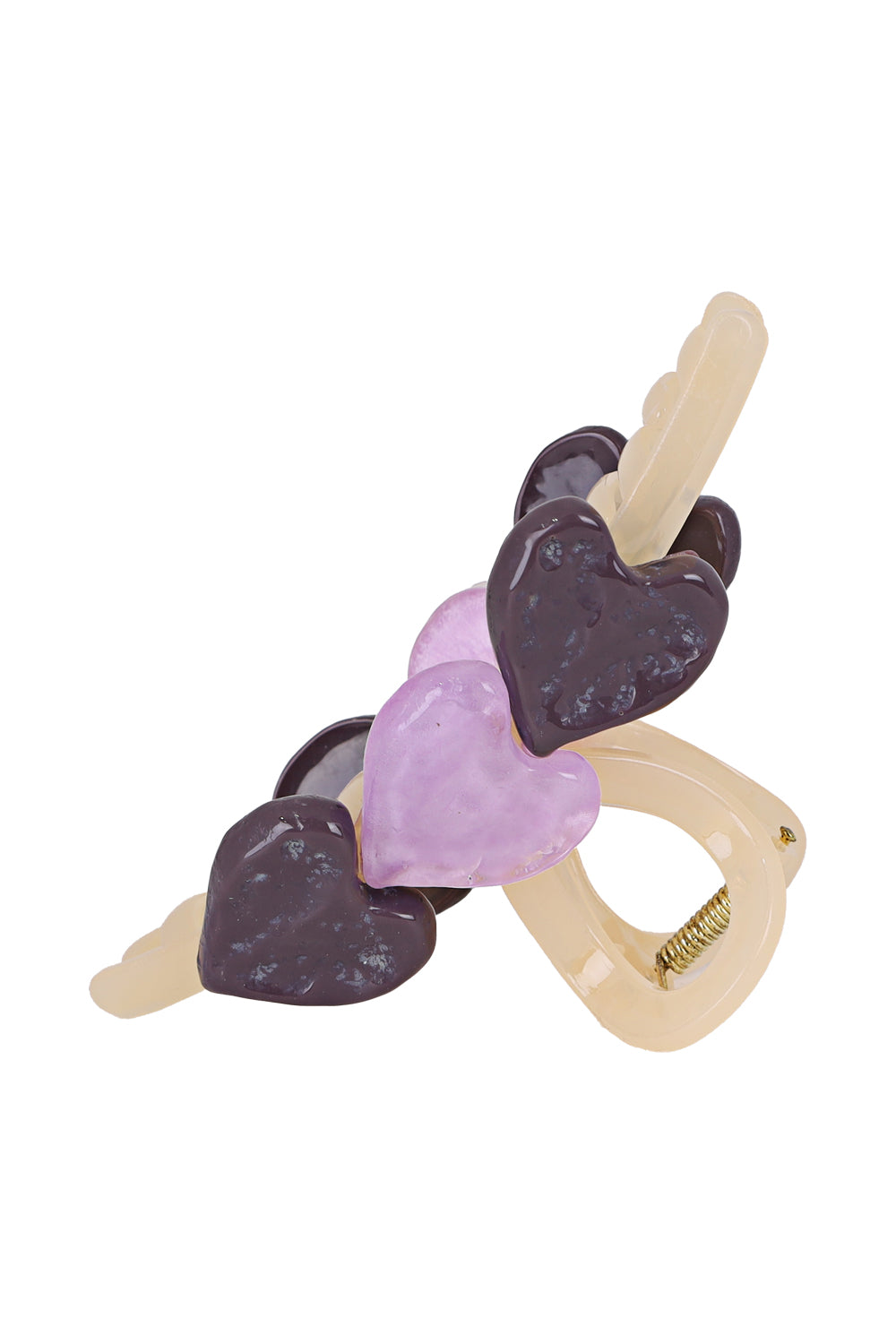 Load image into Gallery viewer, Resin Hair Claw Clip 3 Purple Heart
