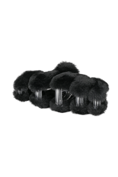 Soft Wavy Claw Clip Black