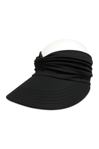 Twist Turban Sun Cap Black