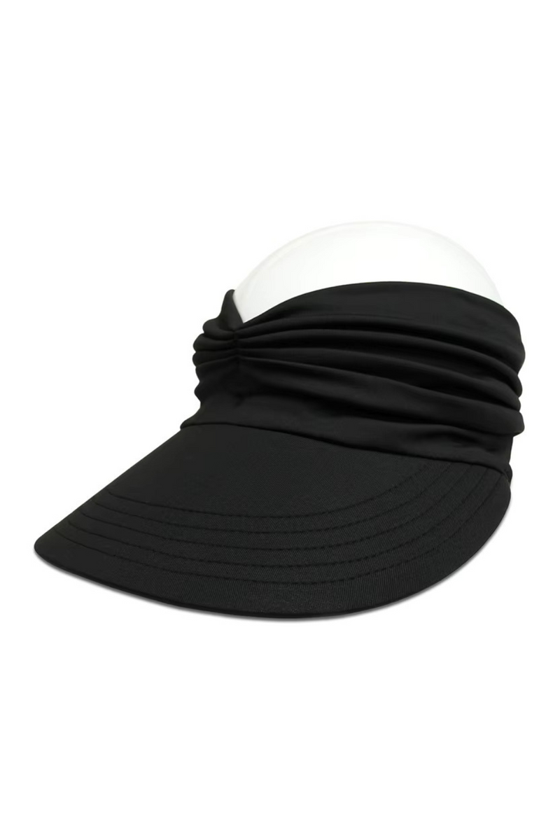 Twist Turban Sun Cap Black