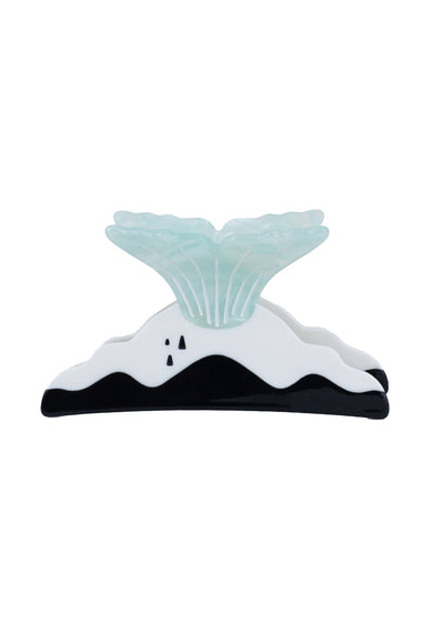 Whale Tail and Ocean Mountain Hair Claw Clip