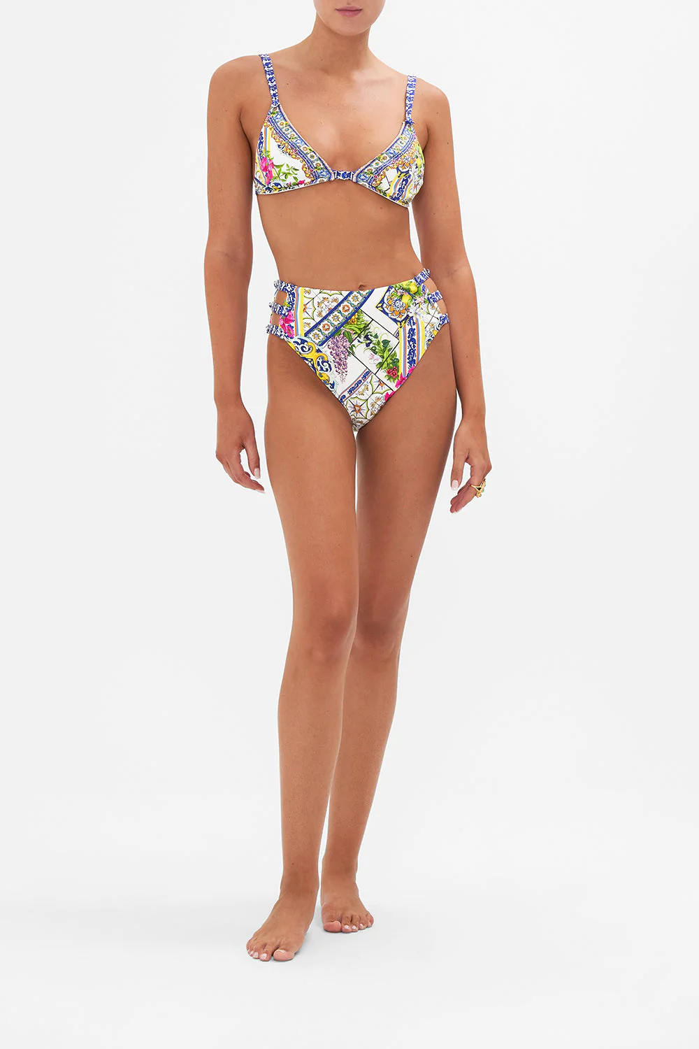 High Waist Pant With Button Detail Amalfi Amore