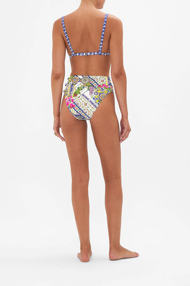 High Waist Pant With Button Detail Amalfi Amore - Bikini Bottom