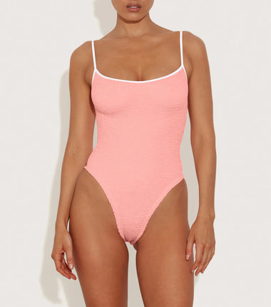 Pamela Swim Contrast Peach - ONE SIZE - One Piece