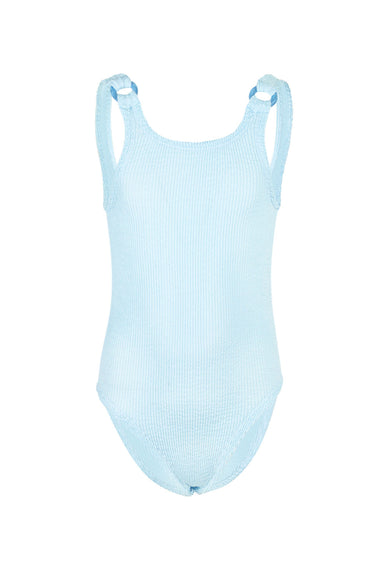 Baby Domino One Piece Metallic Ice Blue