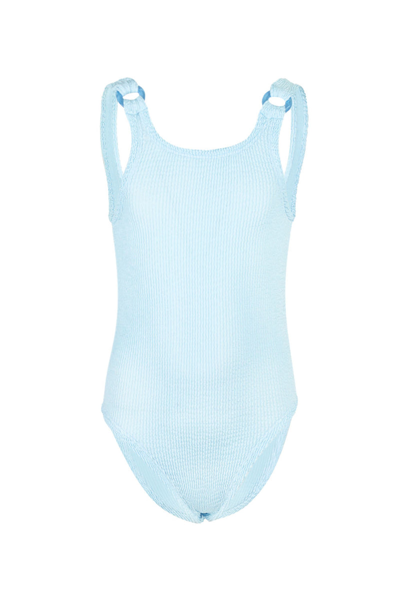 Baby Domino One Piece Metallic Ice Blue