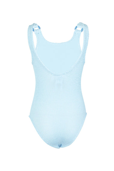 Baby Domino One Piece Metallic Ice Blue