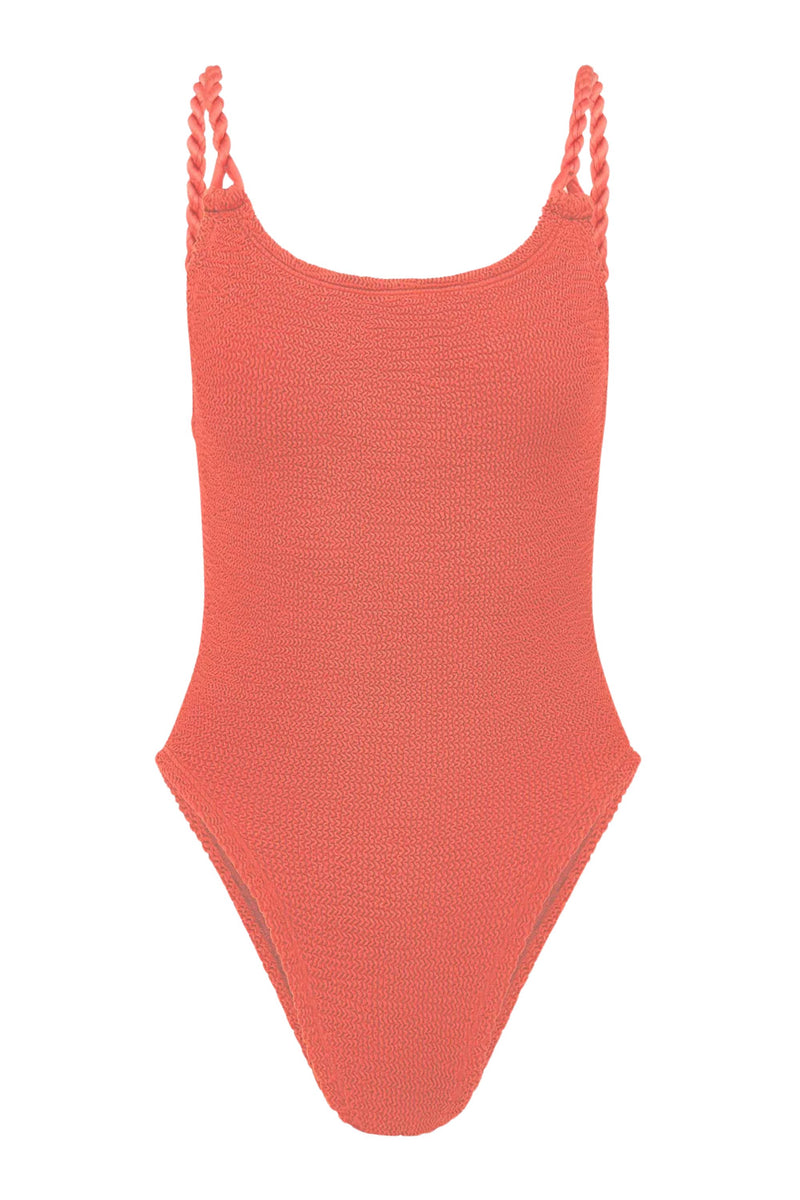 Camille One Piece Metallic Coral