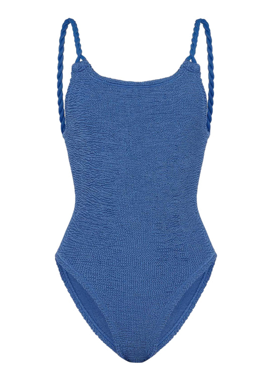 Camille One Piece Metallic Denim