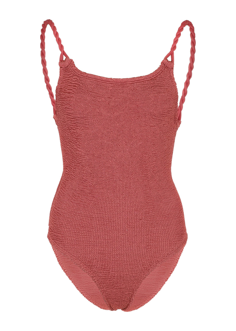 Camille One Piece Metallic Rosewood