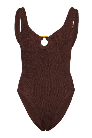 Celine Swim Metallic Chocolate
