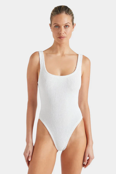Classic Square Neck Swim White