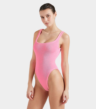 Classic Square Neck Swim Candy Pink