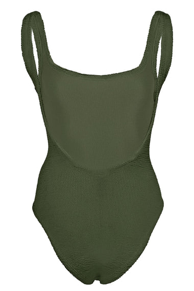 Classic Square Neck Swim Metallic Khaki