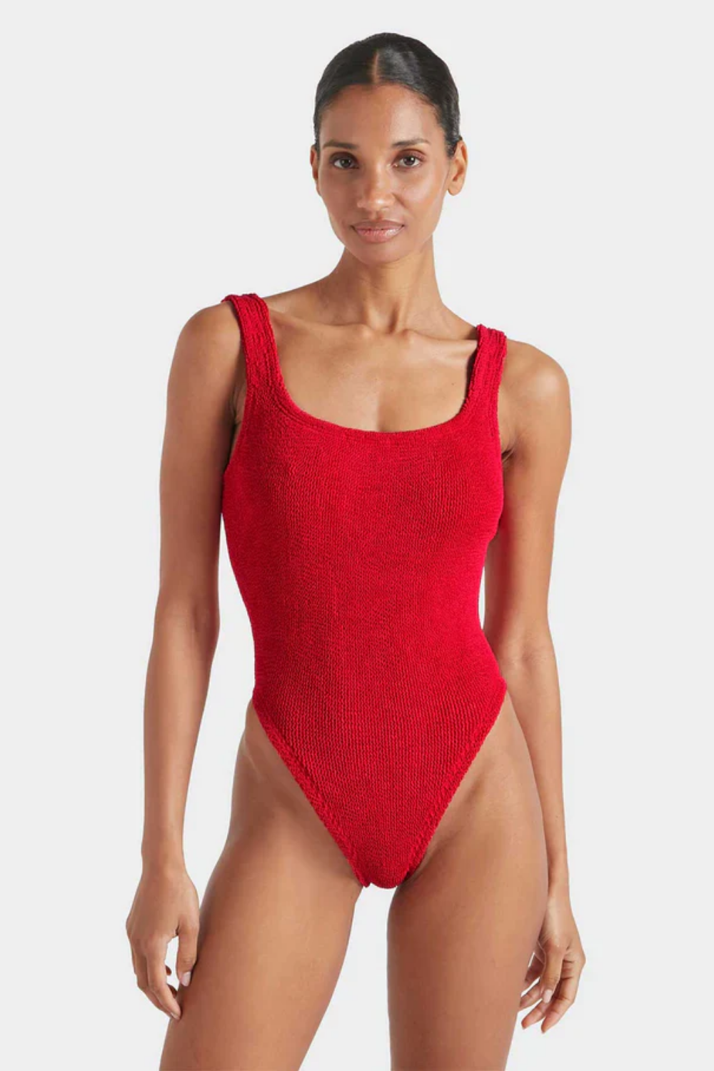 Load image into Gallery viewer, Classic Square Neck Swim Red
