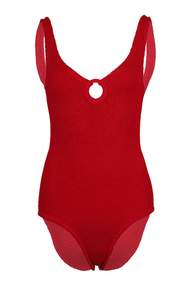 Coverage Celine Swim with Fabric Covered Hoops Red