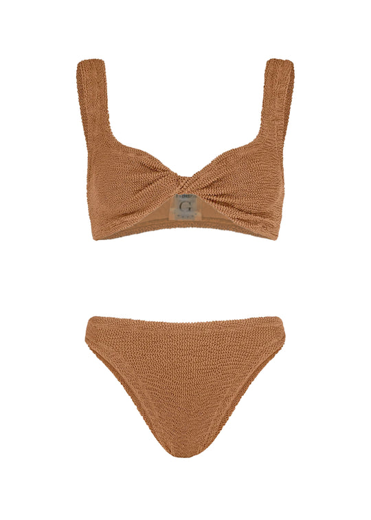 Coverage Juno Bikini Metallic Cocoa - ONE SIZE - Bikini