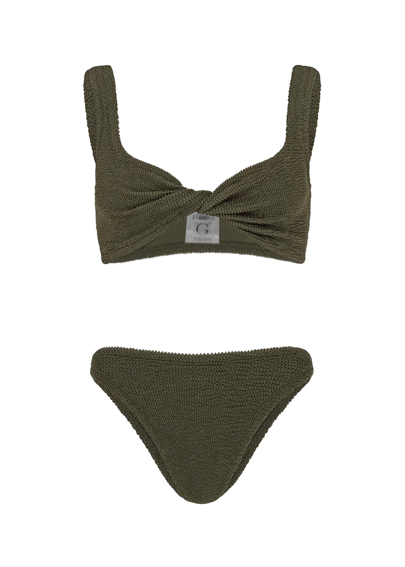 Coverage Juno Bikini Metallic Khaki