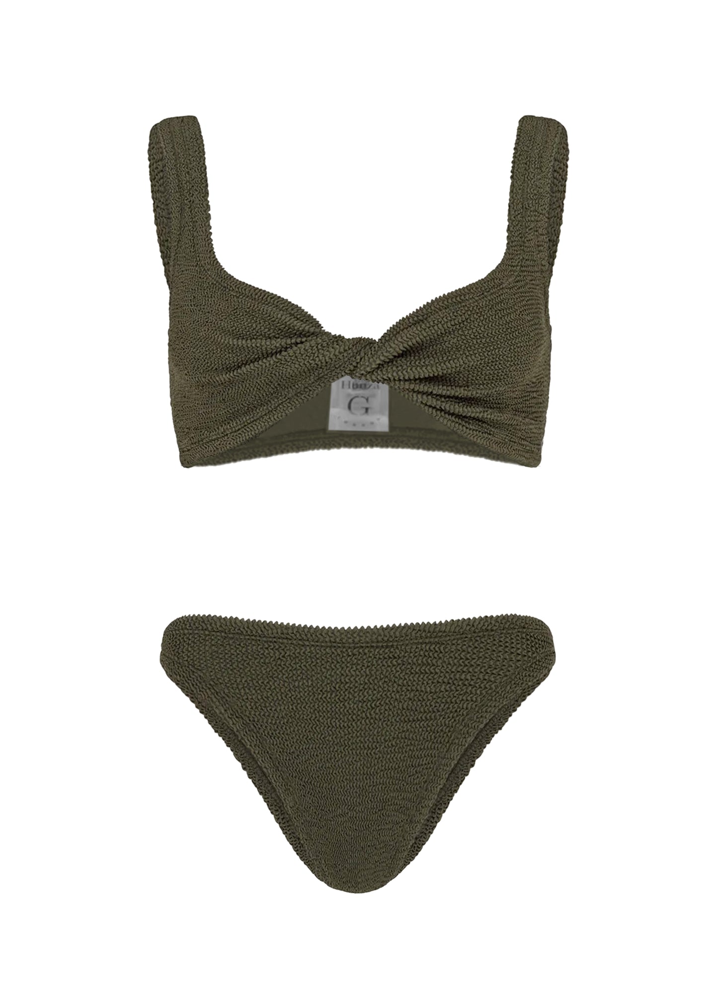 Load image into Gallery viewer, Coverage Juno Bikini Metallic Khaki - ONE SIZE - Bikini

