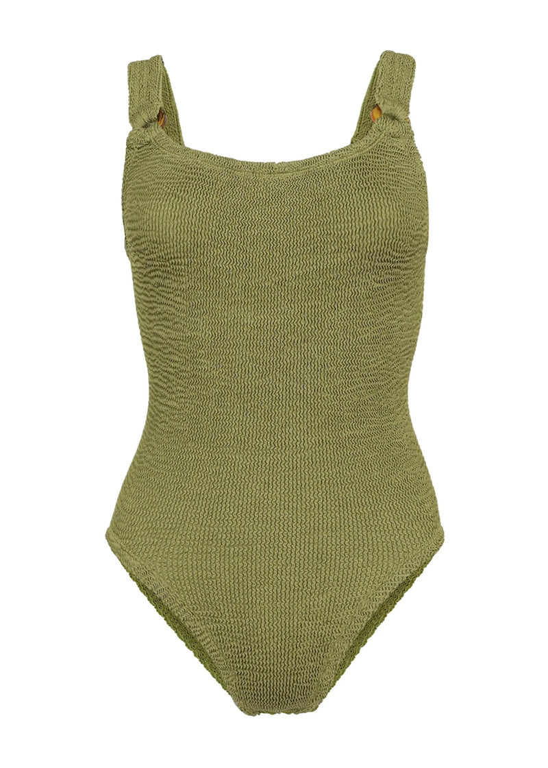 Domino One Piece Metallic Moss