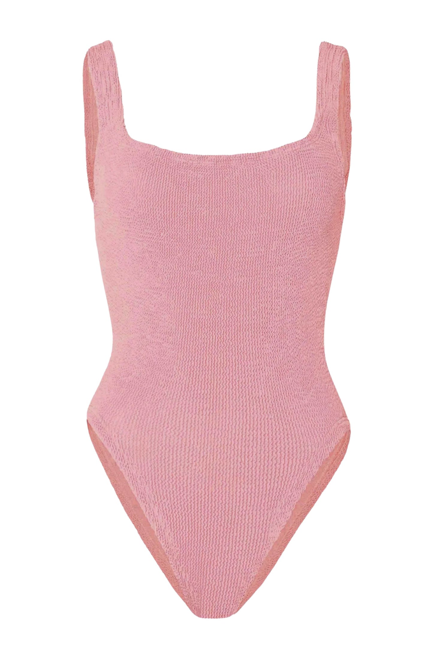 Square Neck One Piece Metallic Dusty Pink