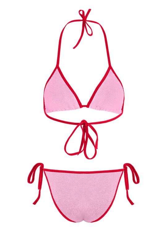 Gina Bikini Contrast Bubblegum/Red