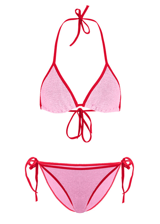 Gina Bikini Contrast Bubblegum/Red