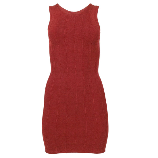 Bodycon Mini Dress in Metalic Chestnut - Iris Nile Dress