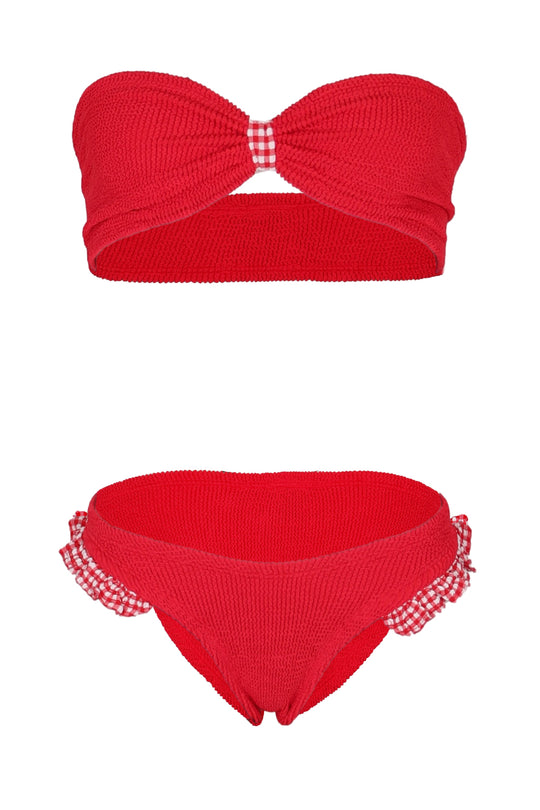 Jean Bikini Red Gingham