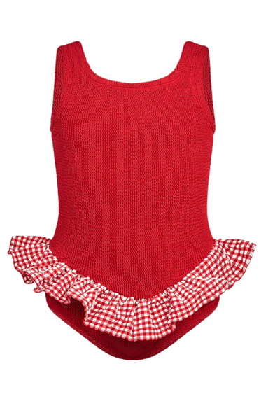 Kids Duo Denise Swim Red Gingham