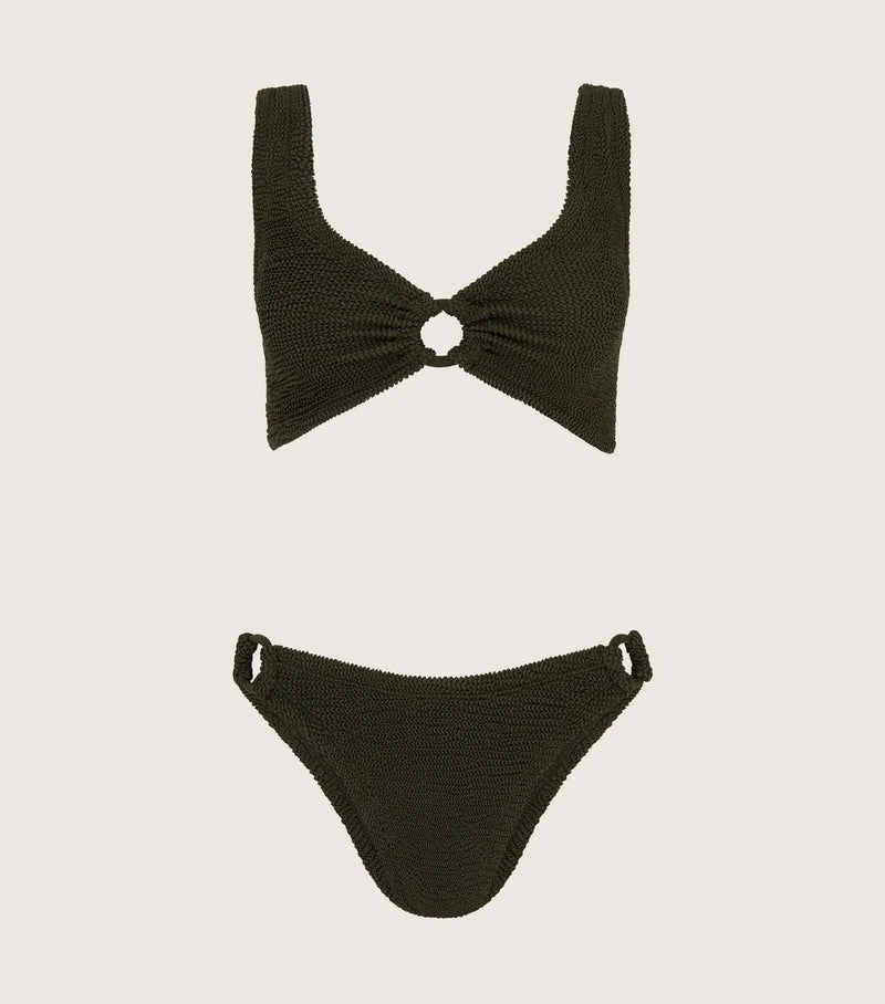 Hallie Bikini Metallic Khaki