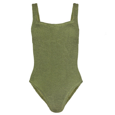 Classic Square Neck Swim Metallic Moss - ONE SIZE - One Piece