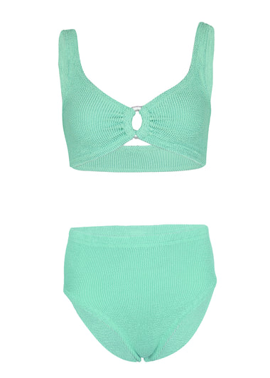 Nadine Bikini with Pearly Hoop Metallic Mint