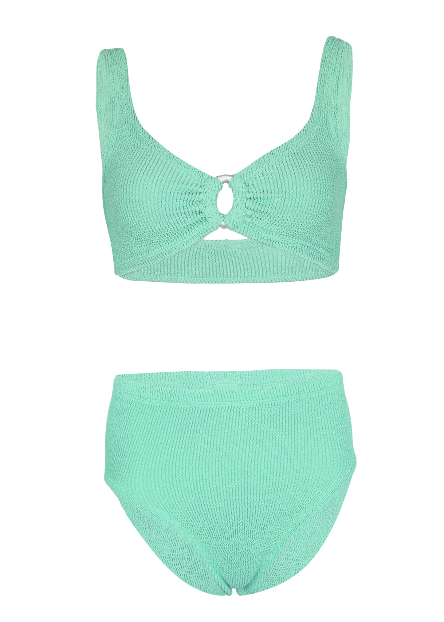Load image into Gallery viewer, Nadine Bikini with Pearly Hoop Metallic Mint
