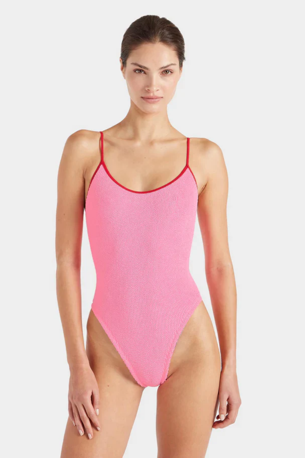 Load image into Gallery viewer, Pamela Swim Contrast Bubblegum/Red
