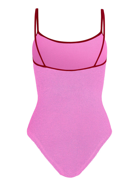 Pamela Swim Contrast Bubblegum/Red