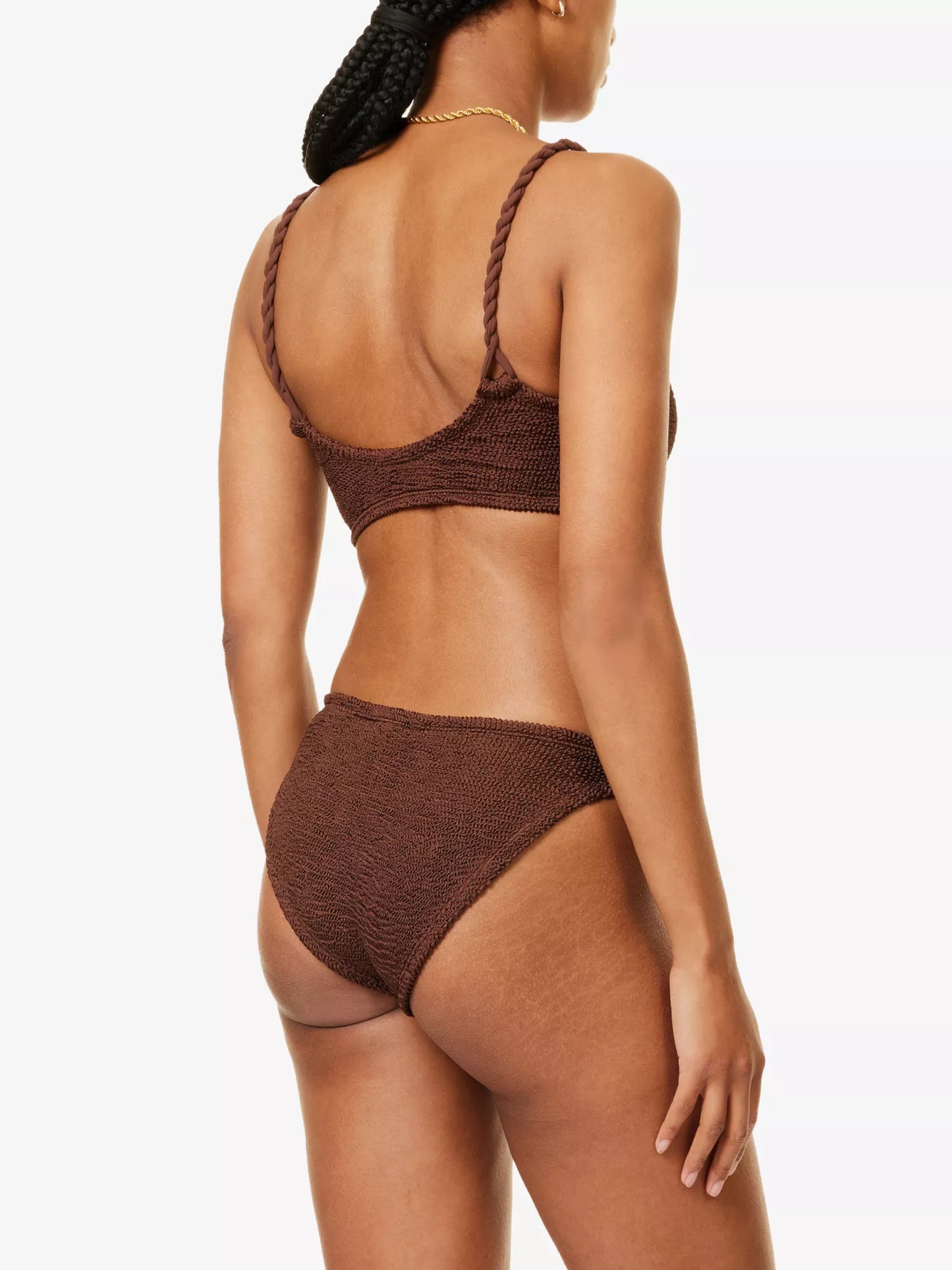 Load image into Gallery viewer, Phoebe Bikini Metallic Chocolate
