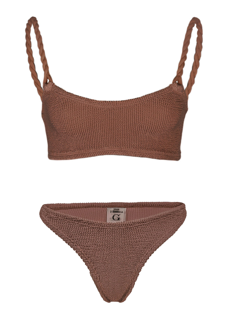 Phoebe Bikini Metallic Chocolate