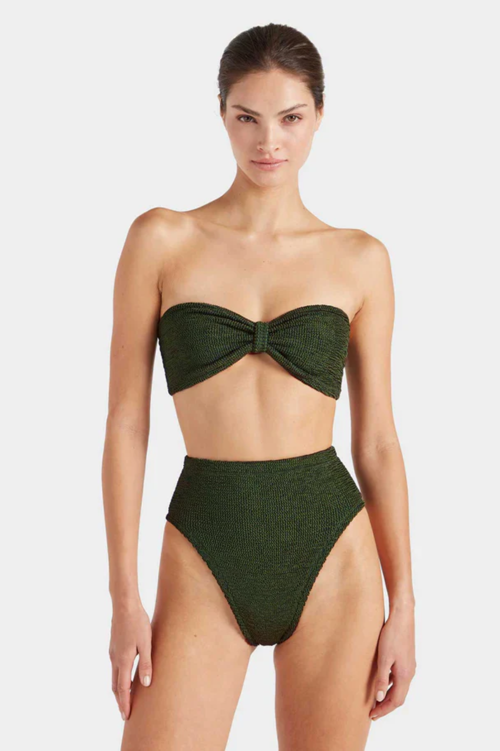 Load image into Gallery viewer, Ruby Bikini Metallic Khaki
