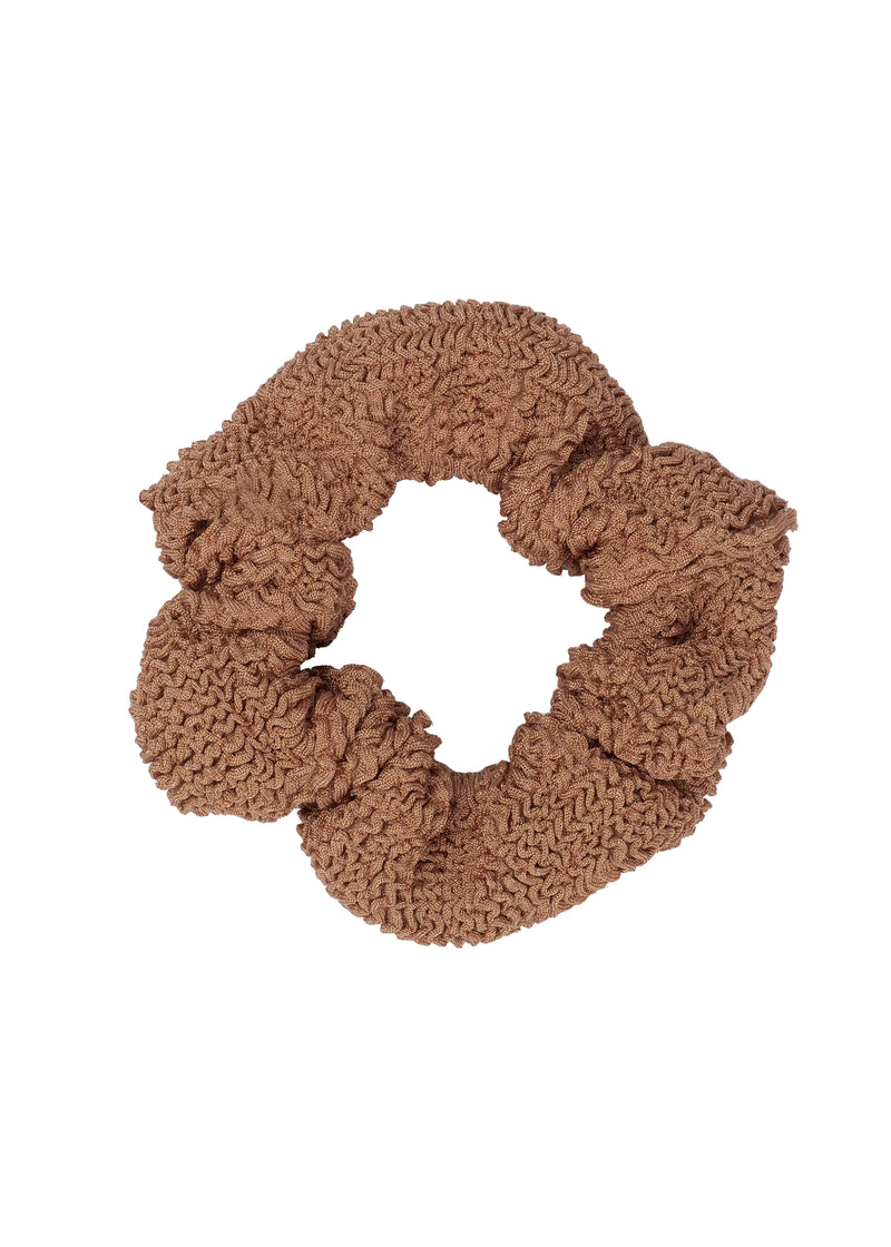 Scrunchie Metallic Brown