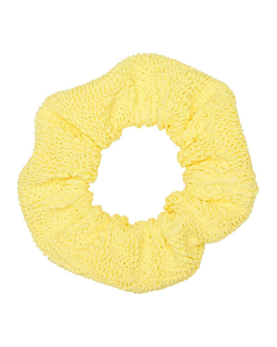 Yellow Scrunchie in Crinkle | Designer Hair Accessories by Hunza G