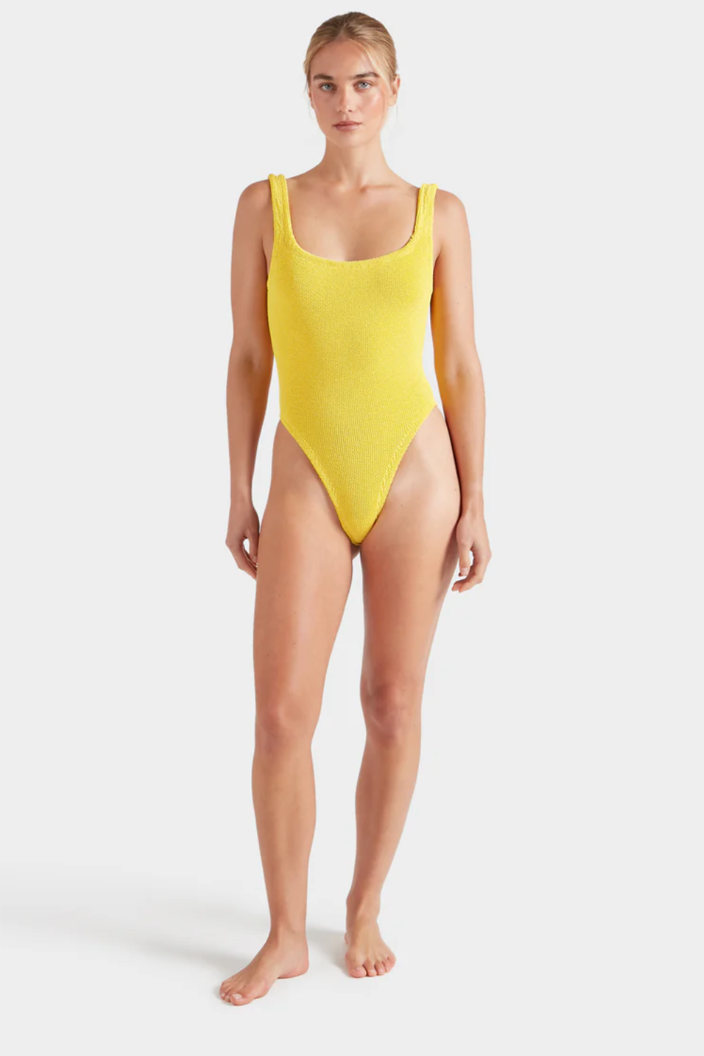 Load image into Gallery viewer, Classic Square Neck Swim Sunflower
