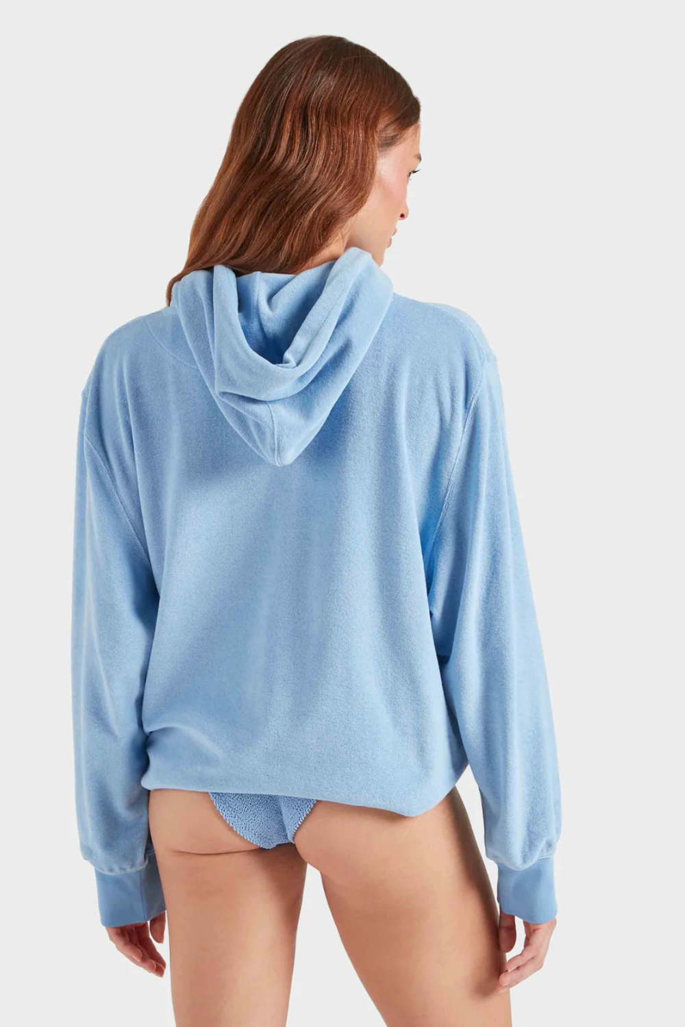 Load image into Gallery viewer, Terry Towelling Hoodie Cornflower
